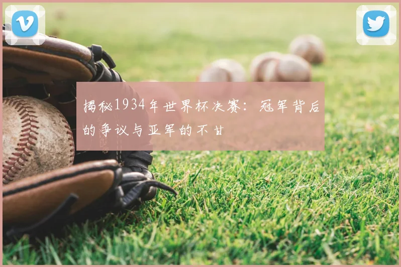 揭秘1934年世界杯决赛:冠军背后的争议与亚军的不甘